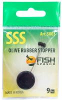 Стопор "FISH SEASON" резиновый оливка №SSS 6шт 5005-SSSF