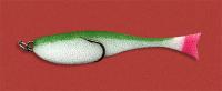 Рыбка поролон "Контакт" 7см двойник бело-зел. 1шт
