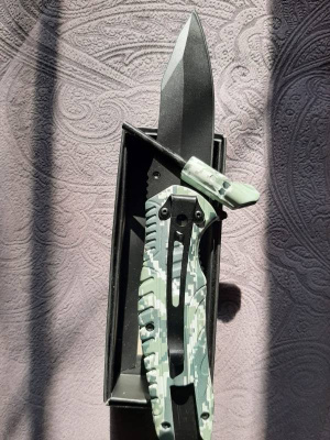 Нож складной турист. с огнивом (камуфляж) HO-0233