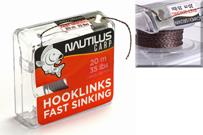 Поводковый материал Nautilus Fast Sinking 35lb 10м Camou Brown