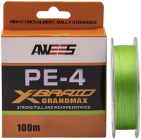 Плетёный шнур AWEES 4X PE X-Braid Grandmax light-green 100 м 0.06 мм