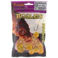 Бойлы "Fish.ka" ПЫЛЯЩИЕ (насад) ваниль 18мм 100 гр.