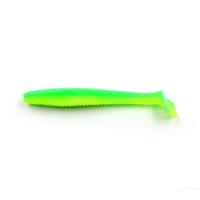 Виброхвост YAMAN Flatter Shad, р.4 inch, цвет #30 - Lime Chartreuse (уп. 5 шт.)