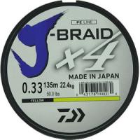 Леска плет. "DAIWA" J-Braid X4 желт. 0.33 135м