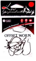 Крючок KOI "OFFSET WORM ", размер 4 (INT), цвет BN, офсетный (10 шт.)