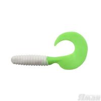 Твистер YAMAN Spiral, р.6 inch, цвет # 22 - White lime tail (уп. 4 шт.)