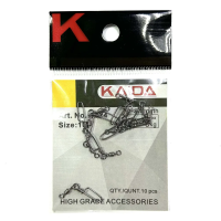 Вертлюг с карабином KAIDA K3024 №8, 8 кг (10 шт.)