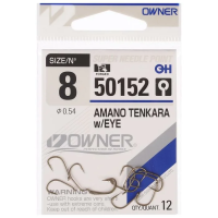 Крючок OWNER 50152 AMANO TENKARA w/eye brown №8 (12 шт.)