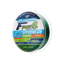 Леска плет. "FLAGMAN" PE Hybrid F4 Feeder 0.16 150м 8.5кг Moss Green 29150-016