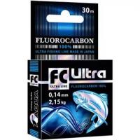 Леска "AQUA" FC Ultra Fluorocarbon 0.14 30м