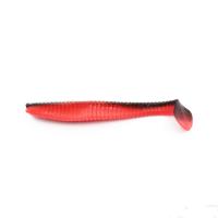 Виброхвост YAMAN Flatter Shad, р.3 inch, цвет #33 - Black Red Flake/Red (уп. 6 шт.)