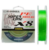 Леска плет. "KOSADAKA" Super PE X8 light green 0.10 150м