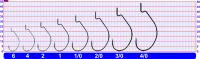 Крючок (офсет) TW19 с БОЛЬШИМ ухом,№1/0