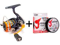 Комплект Катушка Daiwa 19 Revros LT 3000-CXH+Шнур Daiwa J-Braid X8 Multicolor 0.16мм 20lb 150м