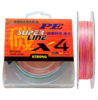 Леска плет. "KOSADAKA" Super PE X4 multicolor 0.30 150м