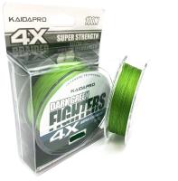 Плетёный шнур "KAIDA" PRO FIGHTERS Dark Green 4x 100м 0.10 мм