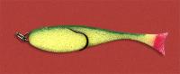 Рыбка поролон "Контакт" 7см двойник желто-зелен. ( 1шт.)