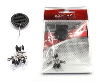 Стопор с вертлюгом Namazu ROLLING SWIVEL PEARL BEADS AND OLIVE RUBBER STOPPER , р. S (уп.4 шт)