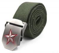 Ремень "СЛЕДОПЫТ-Звезда", 1400х36 мм, текстиль, зеленый