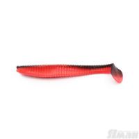 Виброхвост YAMAN Flatter Shad, р.4 inch, цвет #33 - Black Red Flake/Red (уп. 5 шт.)