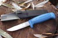 Нож Morakniv Basic 546, нержавеющая сталь, синяя ручка, 12241