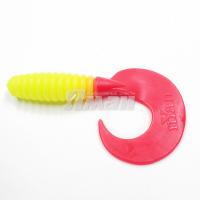 Твистер YAMAN Spiral, р.6 inch, цвет # 06 - Chartreuse red tail (уп. 4 шт.)