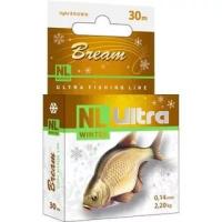 Леска "AQUA" NL Ultra Bream лещ 0.16 30м