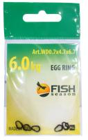 Кольцо титан. разжимное "FISH SEASON" 0.7*4.7*6.7мм 6кг 5шт WD