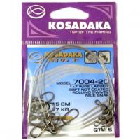 Поводок "KOSADAKA" Classic 15см 3.5кг 1x7 (5шт) KS-7004-L0