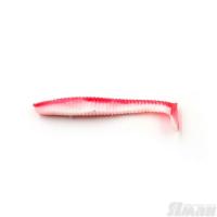 Виброхвост YAMAN Flatter Shad, р.5 inch, цвет #27 - Red White (уп. 4 шт.)