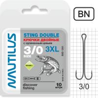 Крючок двойной Nautilus Sting 3XL SSD 1201 №3/0