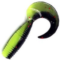 Твистер YAMAN Spry Tail, р.3 inch цвет #32 - Black Red Flake/Chartreuse (уп. 8 шт.)