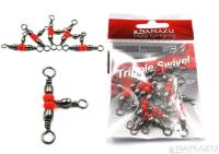 Вертлюг тройной Namazu TRIPPLE SWIVEL, латунь, цв. BN, р. 10 х 12, test-12 кг (уп.10 шт)