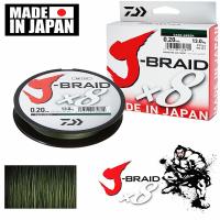 Леска плет. "DAIWA" J-Braid X8 Dark Green 0.20 150м