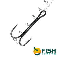 Крючок-двойник "FISH SEASON" с длин. цевьем №2/0 BN 6шт 11040-022F