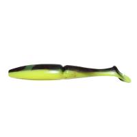 Виброхвост YAMAN PRO Mamura, р.5 inch, цвет #32 - Black Red Flake/Chartreuse (уп. 4 шт.)