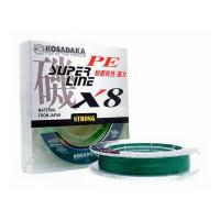 Леска плет. "KOSADAKA" Super PE X8 dark green 0.18 150м