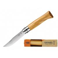 Нож Opinel №8, нержавеющая сталь, дубовая рукоять в картонной коробке