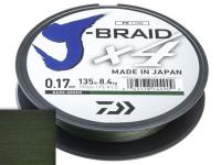 Шнур Daiwa J-Braid X4 Dark Green 0.17мм  135м