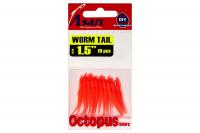 Октопус Asari Worm Tail 1.5" (#01-Flo Red)															