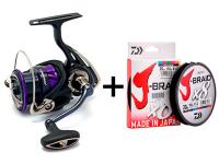 Комплект Катушка Daiwa 18 Prorex X LT 3000-CXH+Шнур Daiwa J-Braid X8 Multicolor 0.16мм 20lb 150м