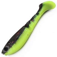 Виброхвост YAMAN Light-Flake, р.3 inch, цвет # 32 - Black Red Flake/Chartreuse (уп. 5 шт.)