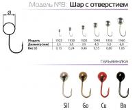 Мормышка W "Spider" Шар с отверст. MW-SP-1930-SIL