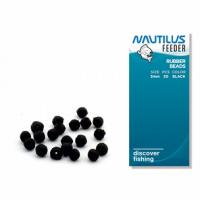Бусинки Nautilus Rubber Beads 5мм Black