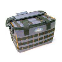 Сумка рыболовная "СЛЕДОПЫТ" Base Lure Bag XL, 38х26х25 см, цв. серый + 5 коробок Luno 28