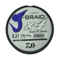 Леска плет. "DAIWA" J-Braid X4 зел. 0.21 135м