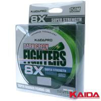 Плетёный шнур "KAIDA" PRO FIGHTERS Dark Green 8x 150м 0.10 мм