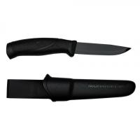 Нож Morakniv Companion BlackBlade, черный клинок, цвет рукоятки черный