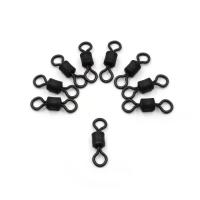 Вертлюг Namazu Pro ROLLING RIBBED SWIVEL, латунь, цв. Carbon, р. 9, test-6 кг (уп. 10 шт.)