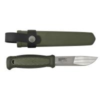 Нож Morakniv Kansbol, нержавеющая сталь, прорезиненная ручка, цвет зеленый+ножны